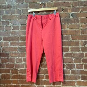 J’Envie high waisted coral orange capris pants